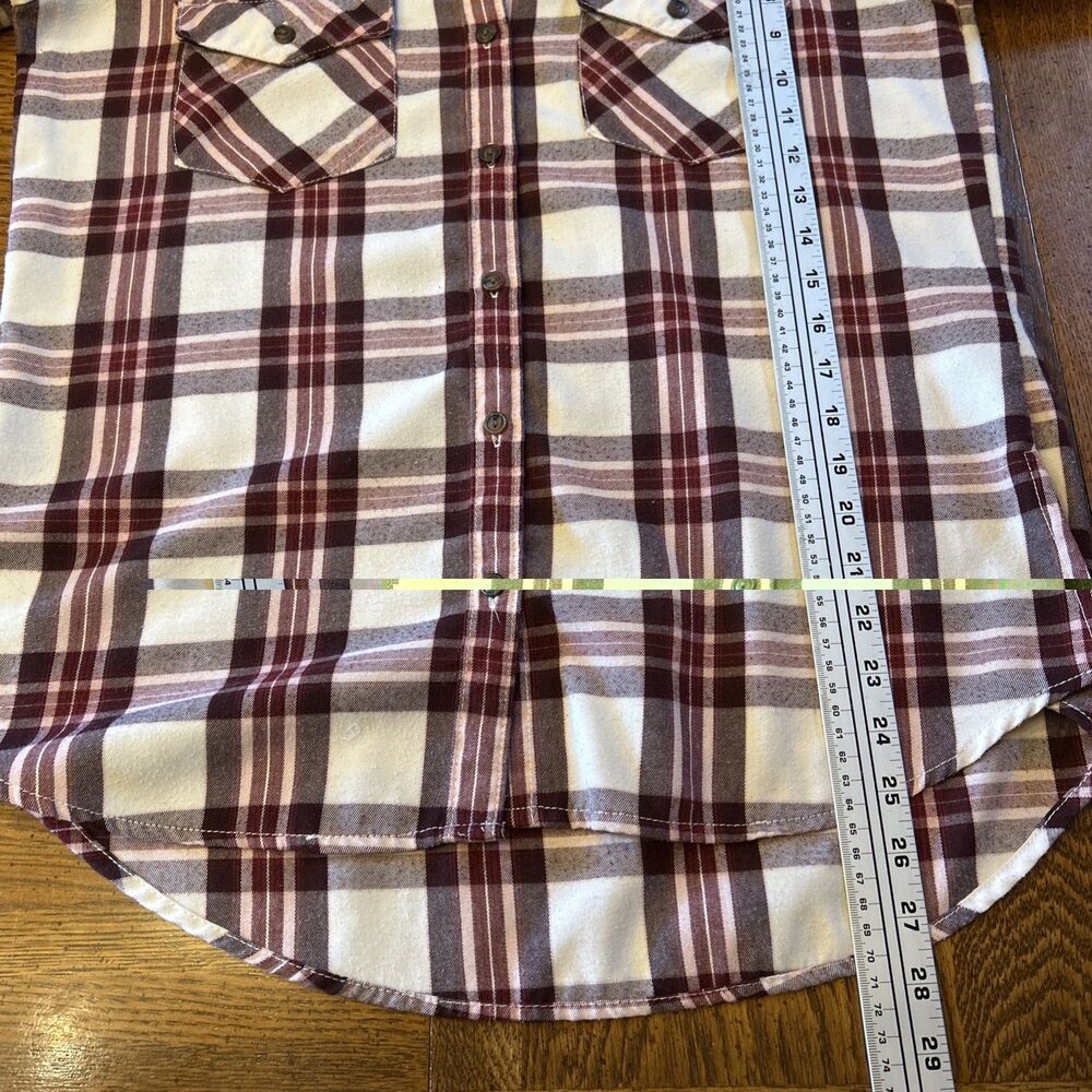 Sanctuary Plaid Lightweight Flannel Shirt Button Up Sz Small Cozy Cabincore Fall - Picture 8 of 11